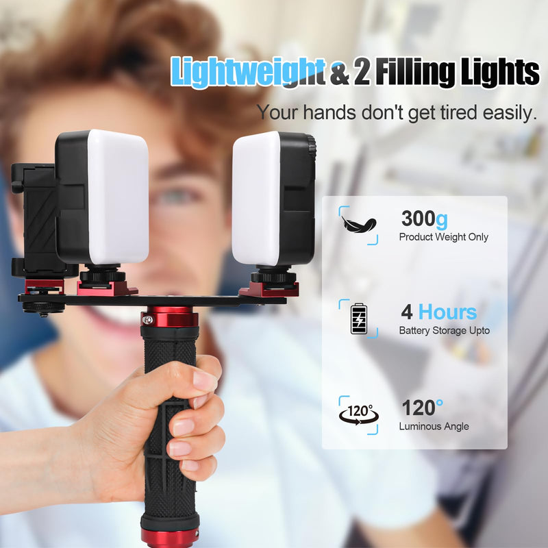 ANNWAH Dental Photography Aid, Oral Cell Phone Camera Fill Light Brightness Led Video Light Studio Lighting Kit for Home, Clinic, Hospital