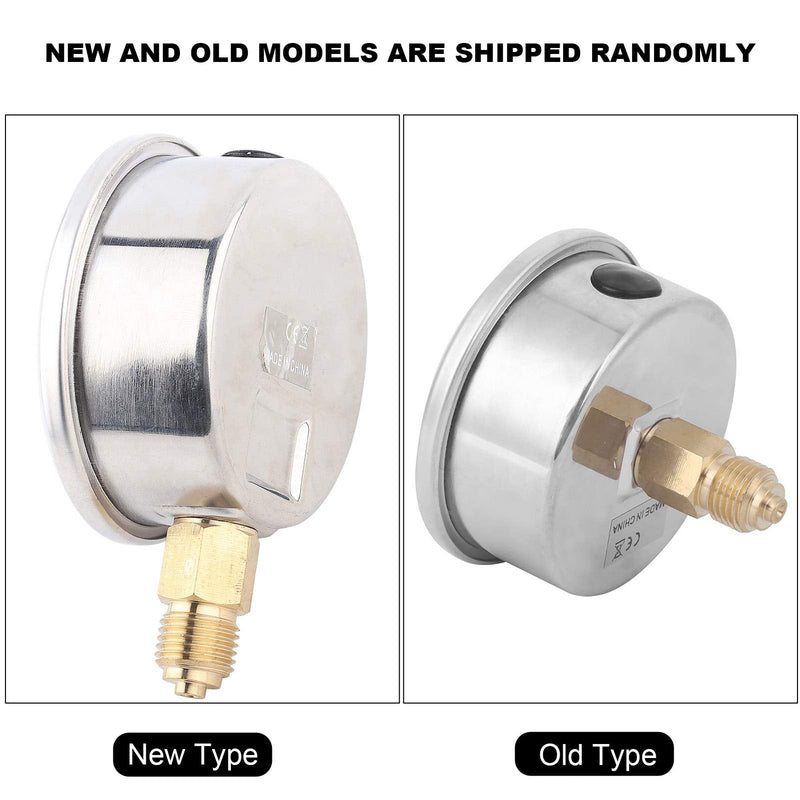 Dual Scale Pressure Gauge 1/4 BSP Back Mount Pressure Gauge Radial Oil Filled Vacuum Pressure Gauge