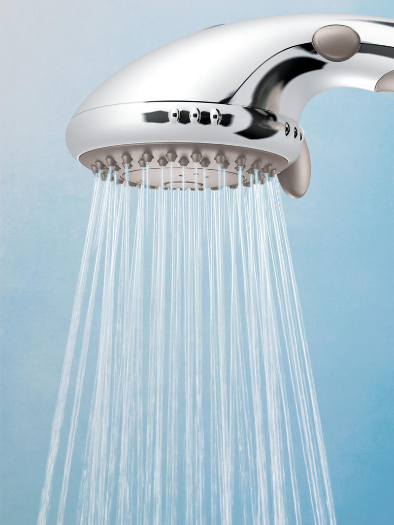 Moen DN8001CH Home Care Multi-Function Handheld Showerhead with Non-Positive Pause Control, Chrome Finish, Wall-Mounted Hand Shower with 7-Foot Hose and Lightweight Soft Grip Handle Pack of 1