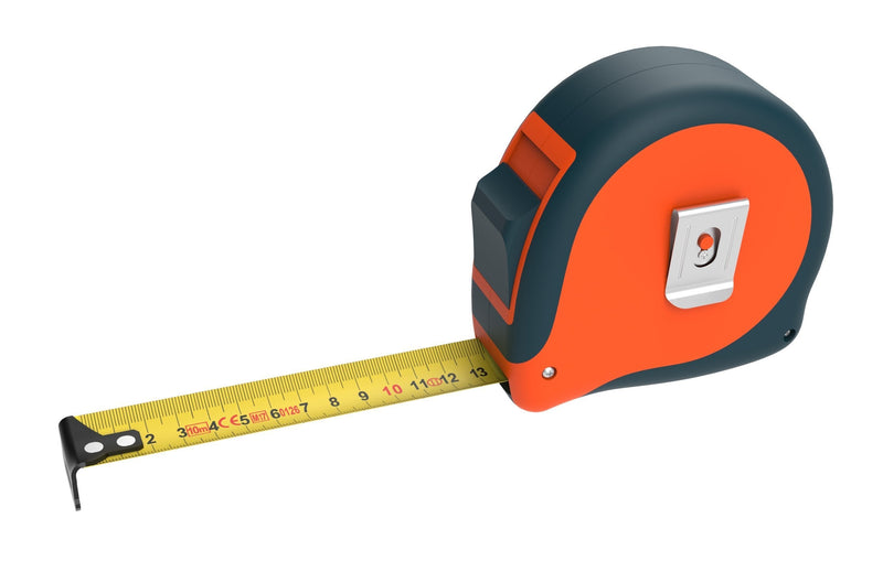Presch tape measure 10m - robust professional tape measure riveted with belt clip and roll-up system - roll meter 10m with lock 10 m
