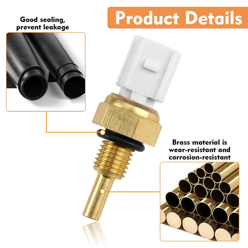 37870-RWC-A01 Engine Coolant Temperature Sensor Compatible with Honda Civic Crosstour Odyssey Pilot Ridgeline Accord CR-Z Fit Insight Acura TL RL TSX RSX MDX Isuzu D-MAX MU-X #37870-RWC-A01 For Honda Acura Isuzu