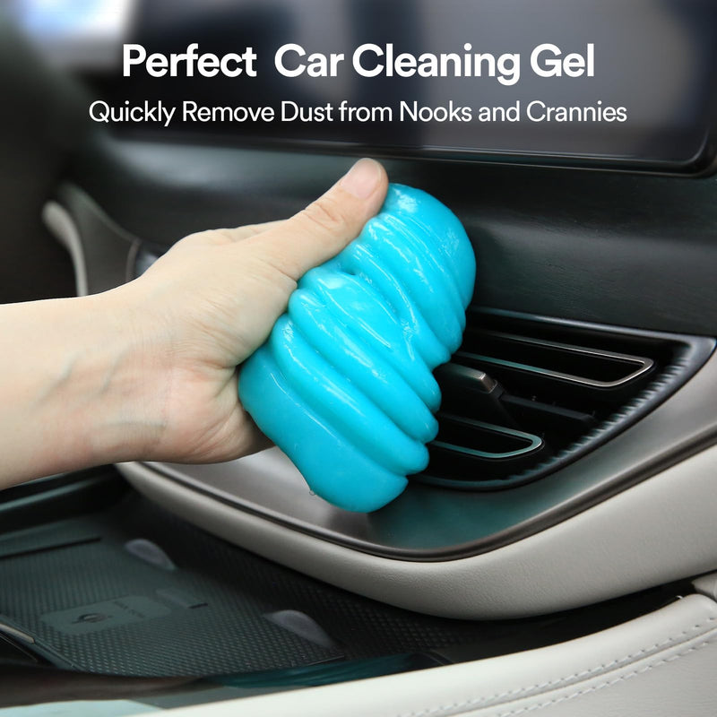 PULIDIKI Car Cleaning Gel Car Cleaning Putty Auto Detail Tools Car Slime Cleaner Car Interior Cleaner Car Accessories Stocking Stuffers for Men Women Teens White Elephant Gifts Adults Blue 2Pack Blue(2Pack)