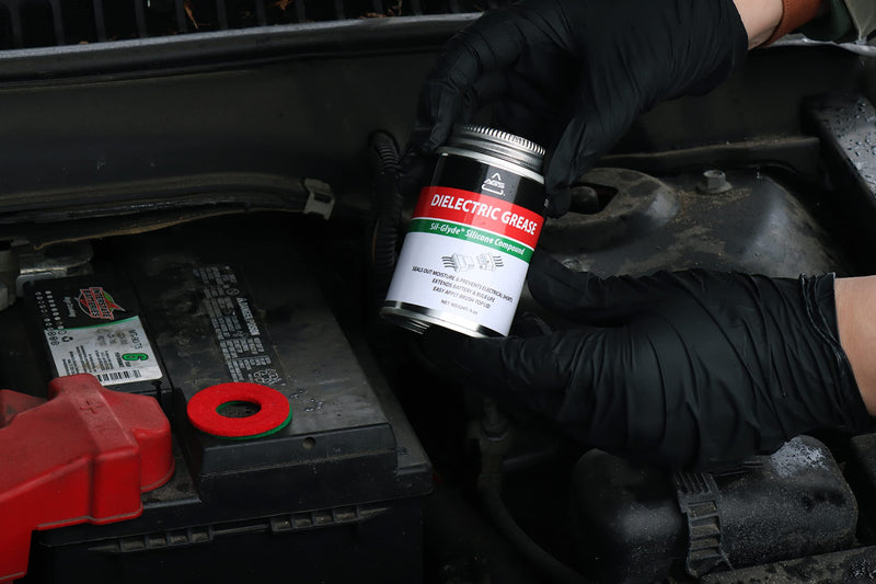 AGS Automotive Solutions Brush Top Can Dielectric Silicone Grease Compound for All Electrical Components and Connectors, 4oz, Percise and Easy Application