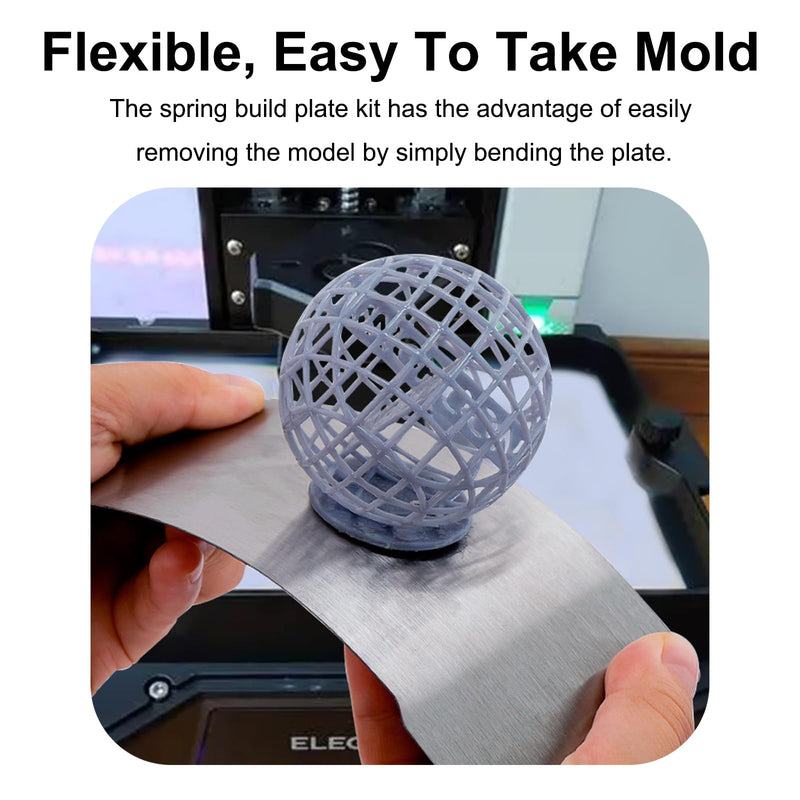 1PCS Photon Mono M7 Max Flex Build Plate, Spring Steel Flexible Plate Flex Bed and Magnetic Base Platform for Anycubic Photon Mono M7 Max Resin 3D Printer