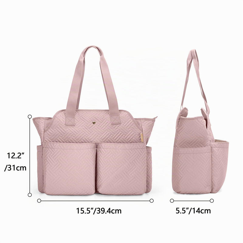 Fasrom Portable Medical Bag First Aid Bag with Laptop Compartment Pink | With padded 15.6 inch laptop compartment, 2 separate layers, 3 pen loops, 4 inner and outer pockets for students