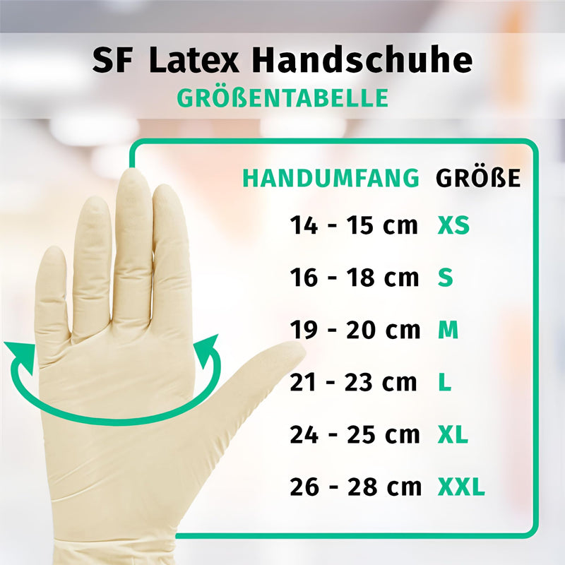 Disposable Latex Gloves, Powder-Free, Non-Sterile Disposable Gloves, Examination Gloves, White, Large, Box of 100 | Disposable gloves for cleaning, kitchen, cosmetics, tattoo and household use; suitable for commercial, professional and everyday use