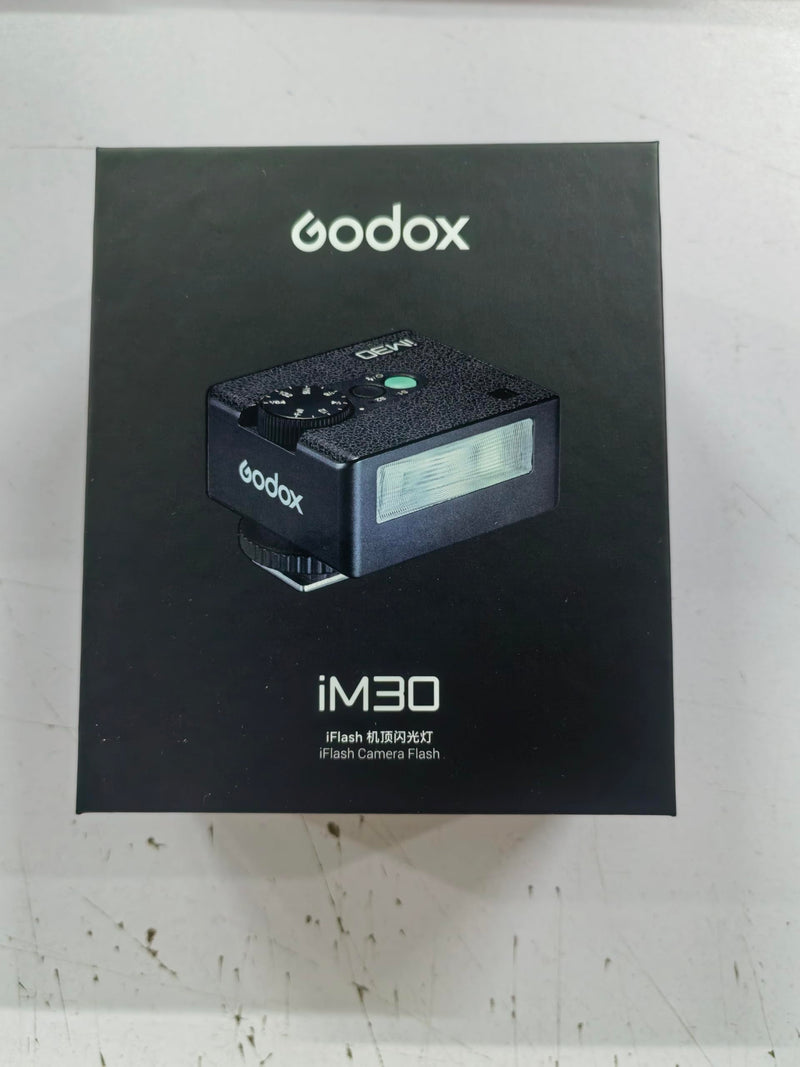 iM30 Mini Flash - Conpact & Portable Camera Flash GN 15, 7 Power Levels, Manual Flash for Canon/Sony zv1/Sony zve10/Nikon/Fuji-230 Full-Power Flashes/6500K±200K/3.6S Recycle