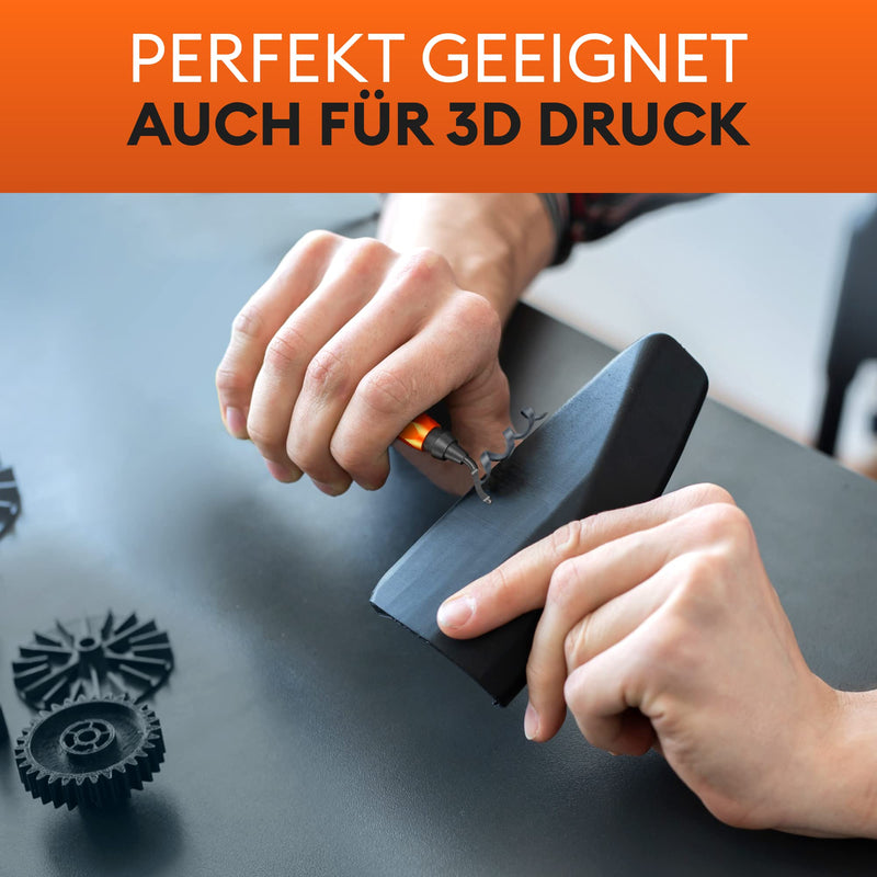 MEISTERGRIFF® deburrer [incl. 11 blades] for plastic (also 3D printing), metal, stainless steel - hand deburrer including 11 blades