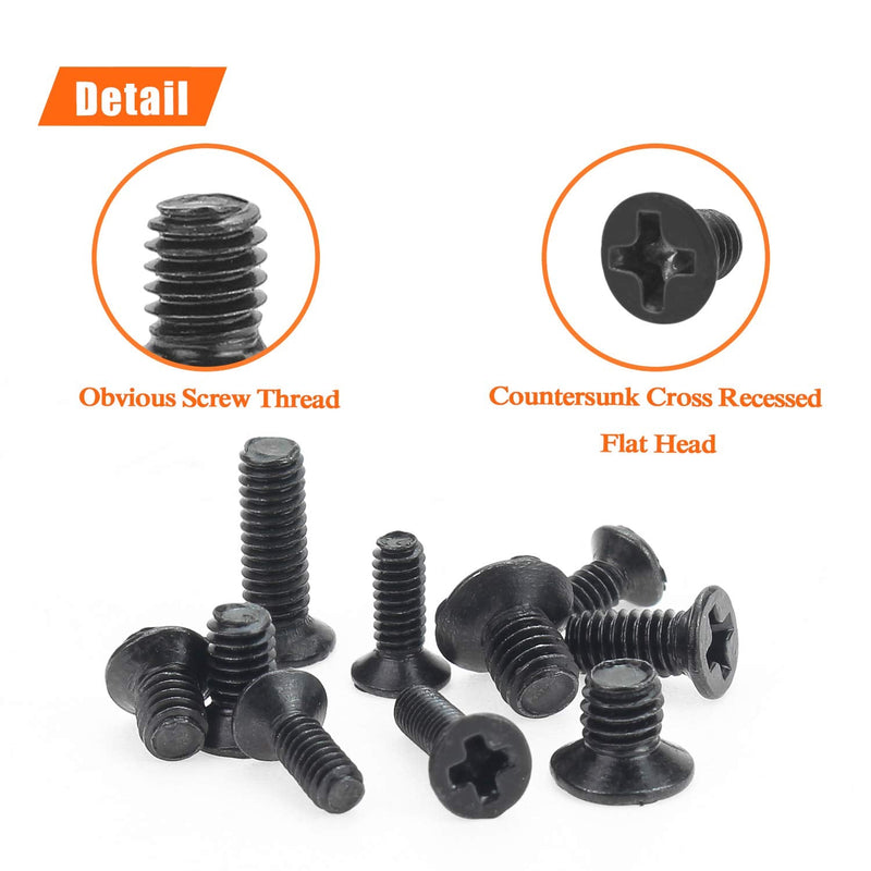 600 Pieces M2 M2.5 M3 Phillips Flat Head Screws, Electronic Repair Screws for SSD, Laptop Notebook Computer