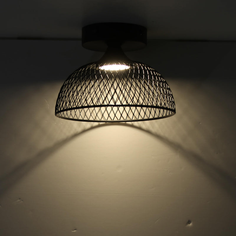 12V RV Interior Pendant Light - Flush Mount Metallic Fixture with On/Off Switch & Metal Shade and in-Built LED for Motorhome Camper Trailer