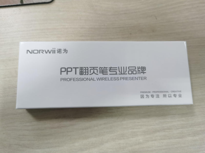 Norwii N27 Wireless Presentation Clicker, Hyperlink Volume Control Powerpoint Clicker, 328FT Red Light Control Range Clicker for Powerpoint Presentations Remote Pointer Slide Advancer White