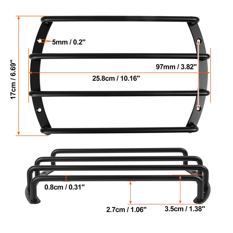 X AUTOHAUX Universal 8 Inch Black Metal Car Auto Bar Grille Subwoofer Speaker Grill Cover Guard