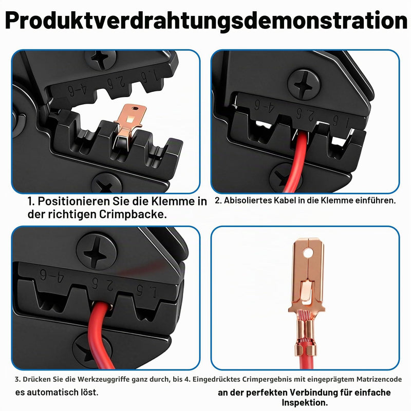 Heschen 100 x 1/4" Spade Quick Connector Crimp Connectors Non Insulated
