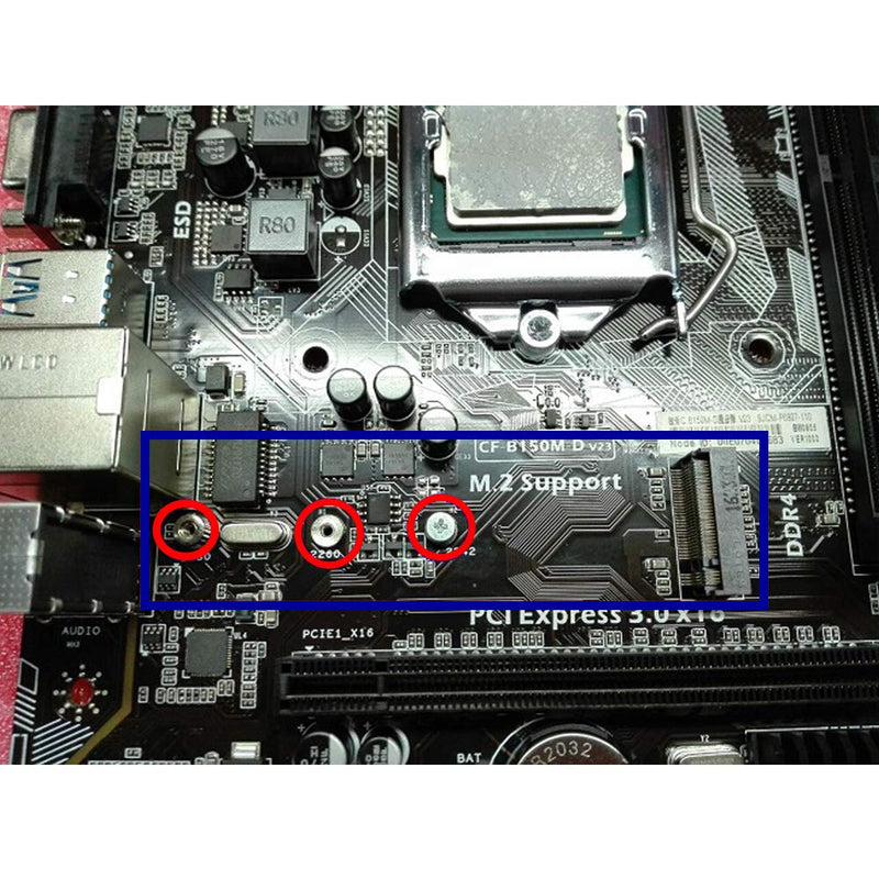 M.2 Screw,HFEIX SSD Mounting Kit with Screwdriver for ASUS Motherboard or ASRock Board NVMe PCIe Driver (4 pcs) 4pcs
