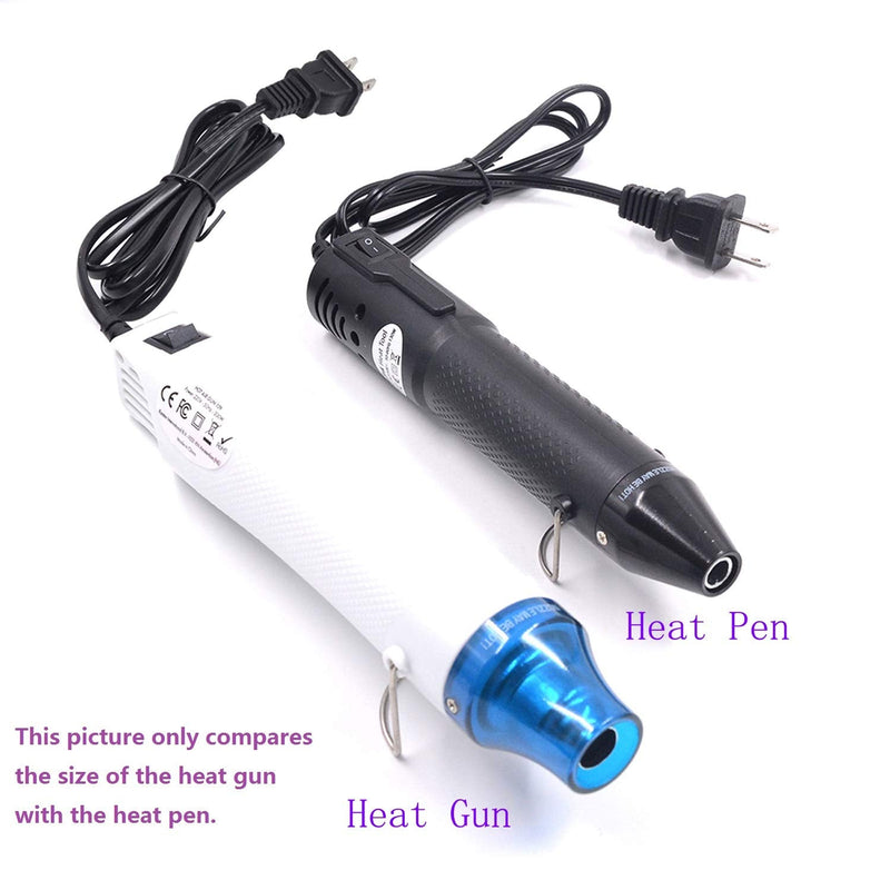 mofa Mini Heat Gun Electric 150W Mini Shrink Heat Tool Embossing Heat Tool Mini Hot Air Gun DIY Tool (Black) Black