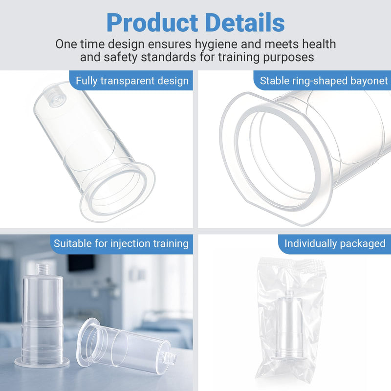 TrelaCo 200 Pack Disposable Transparent Connector, Individually Packaged,Multi Sample for Single Use, Universal Fit