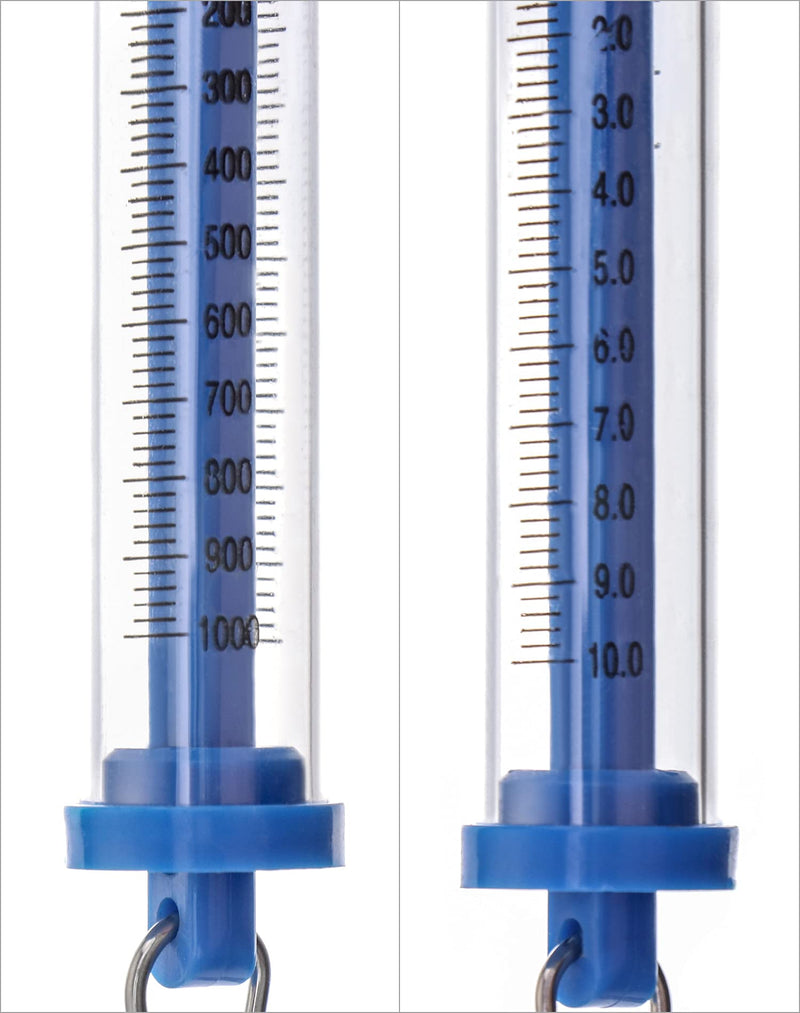 QWORK Spring Scale, 10N/1000g Dynamometer Balance Tubular for Physics Laboratory Experiments, Commercial Single 10N