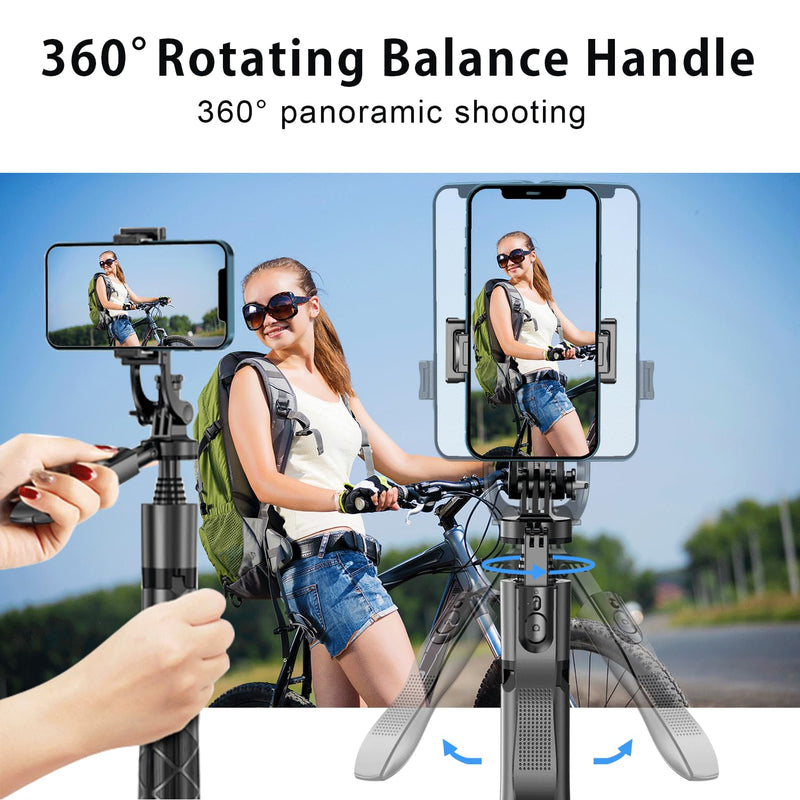 Tripod with 360 Degree Rotatable Phone Holder for Photography, Video Shooting, Live Streaming, Vlog, YouTube Video, FaceTime, Skype, TikTok, Selfie