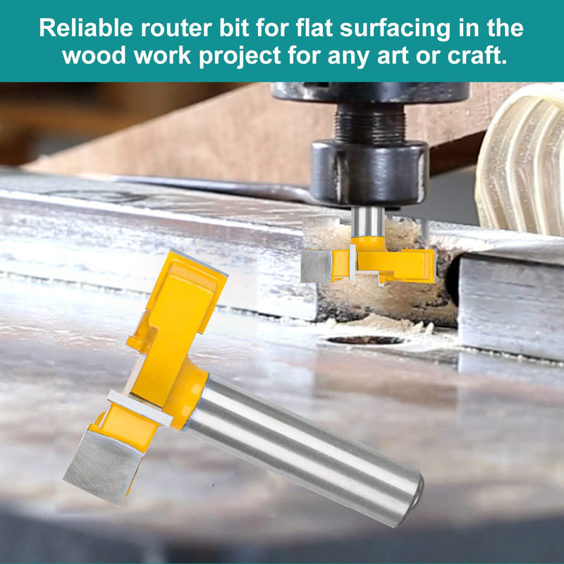pieces 4 blade T groove milling cutter for router, face milling cutter for router shaft, shaft floor cleaning cleaning milling cutter set, CNC router wood milling cutter, surface end milling cutter for wood, woodworking