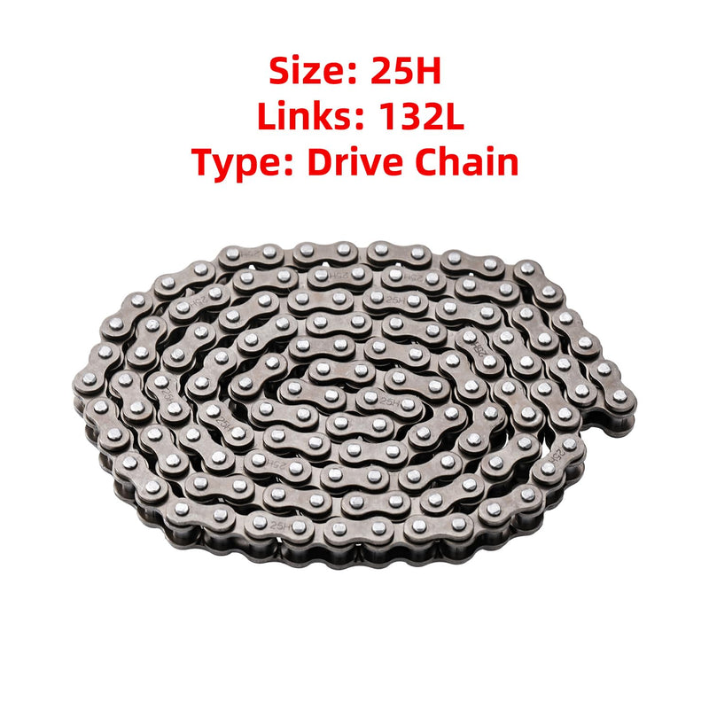 KAMIER #25 Roller Chain 132 Link with Drive Chain Breaker for Razor MX500 MX650 SX500 Mcgrath Dirt Rocket Bike Off Road Motocross Pit Bike Kids Electric Scooter Moped Mini Pocket Bike Heavy Duty Parts