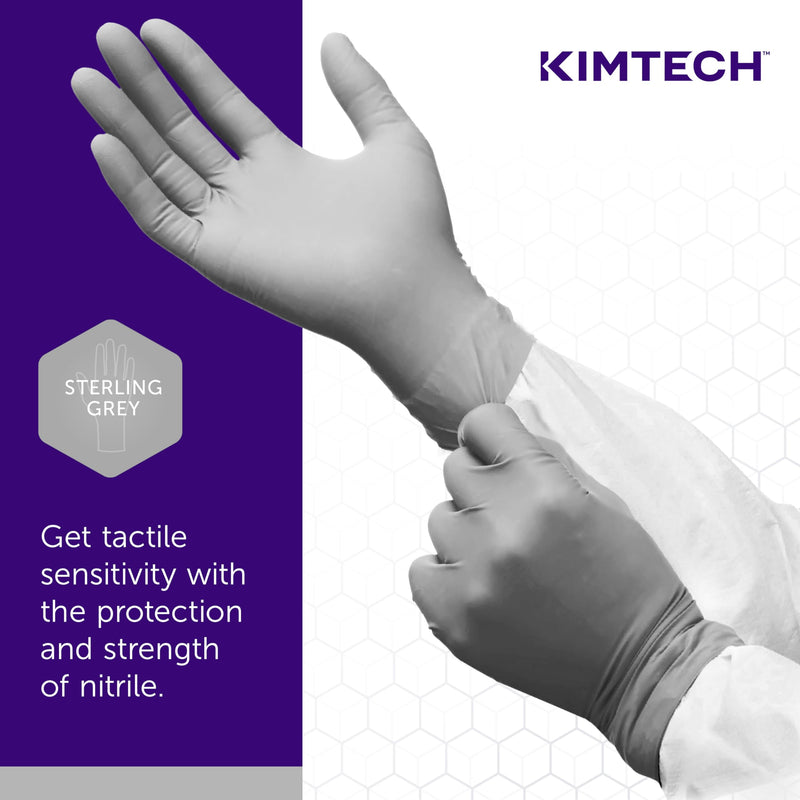 Kimtech™ Sterling™ Nitrile Exam Gloves (50708), 3.5 Mil, 9.5”, Ambidextrous, Large, (200 Gloves/Box) Regular (9.5")