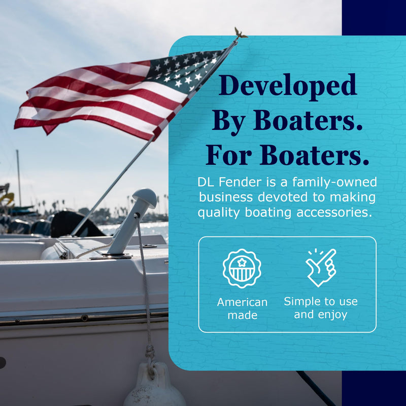 DLFender Rod Holder Version for Boating Fenders - Multifunctional Fender Adjuster Holder Also Doubles as Boarding and Exiting Handle - Innovative Fishing Boat Accessory - Blue Navy Blue Pack of 1