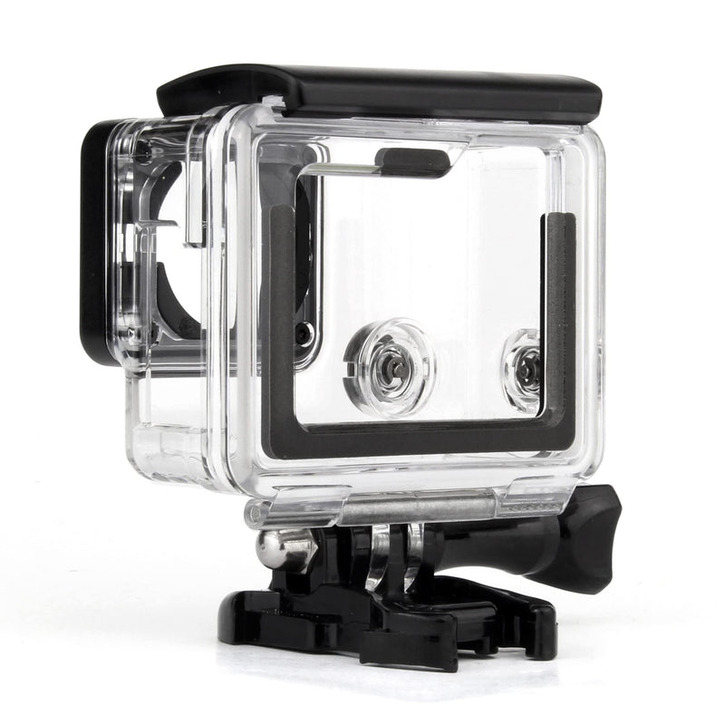 SOONSUN Side Open Protective Skeleton Housing Case for GoPro Hero 4 Black, Hero 4 Silver, Hero 3+, Hero 3 Cameras – LCD Screen Touchable and Charging without Removing The Housing Case