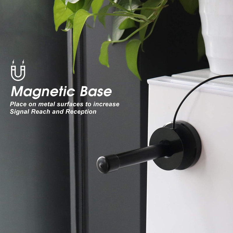 TV Antenna, Digital HD Portable TV Antenna Indoor, 360° Reception&Strong Magnetic Base Digital Antenna, 120 Miles Range - Support 4K 1080p and All TV's - for Car or Home