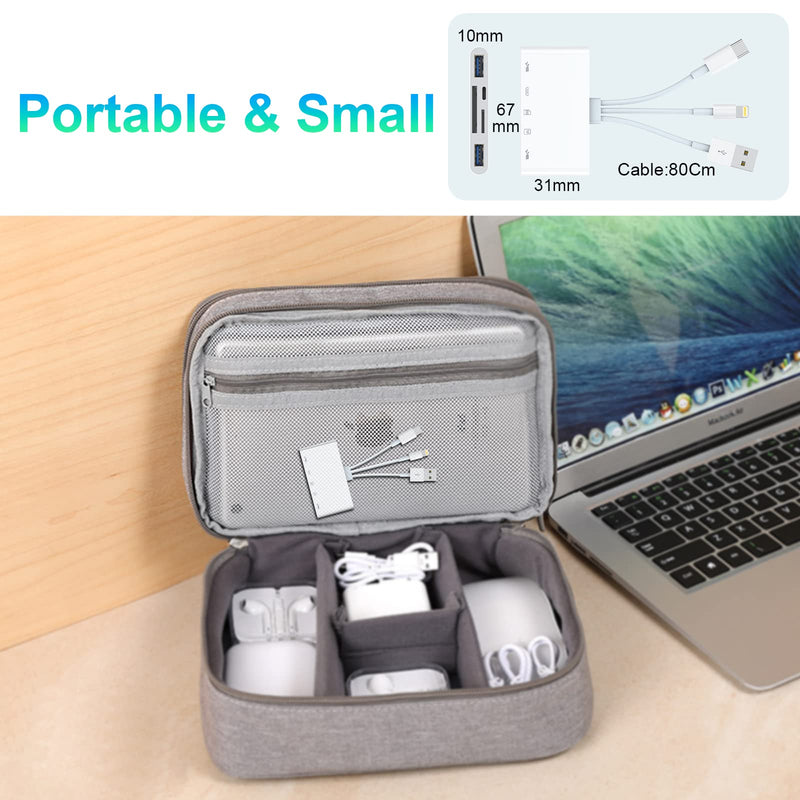 【Apple MFi Certified】 Multi 5-in-1 SD TF Memory Card Reader with SD/Micro SD/SDHC/SDXC/MMC，Lightning+Type C+USB A OTG Adapter for iPhone/iPad/Android/MacBook/PC/Tablet/Camera/Hard Disk/Flash Drive