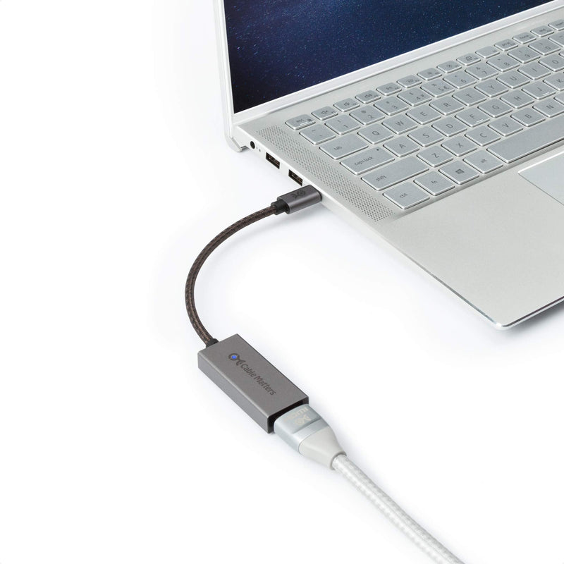 Cable Matters 48Gbps USB C to HDMI Adapter Supporting 4K 120Hz and 8K HDR - Thunderbolt 3 and Thunderbolt 4 Port Compatible - Maximum Supported Resolution on Any Mac via This Adapter is 4K@60Hz