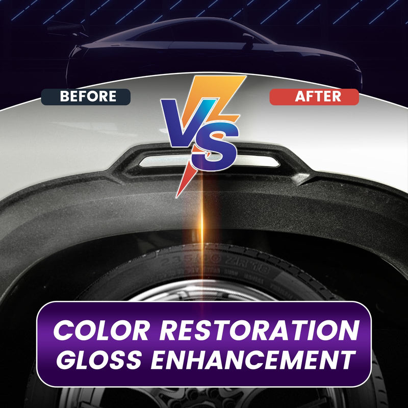 Plastic Restorer for Cars Ceramic Plastic Coating Plastic Trim Quick Restoration Bring Plastic, Rubber, and Vinyl Back to Life, Buff for Shine, Restore Flexibility, UV Protection - 5oz/150ml