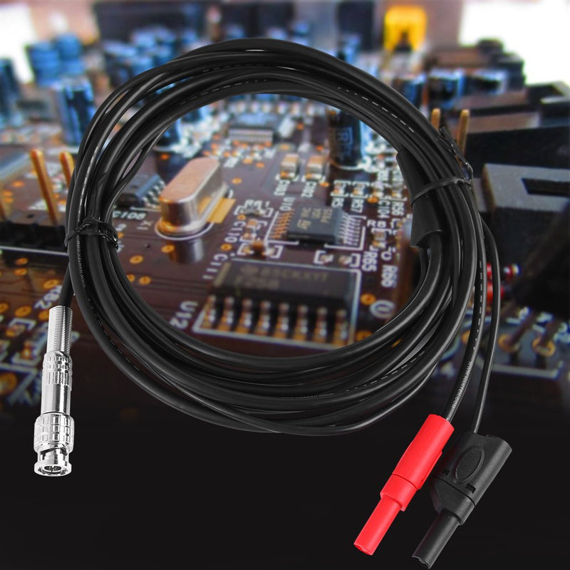 Test leads, banana head adapter cable, HT30A high performance car test cable BNC to banana head adapter cable for automotive measuring device length 3 meters input resistance 50 Ω