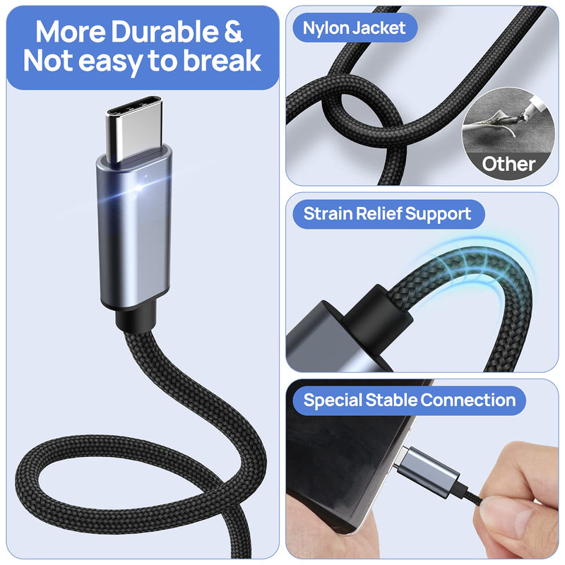 USB C to 3.5mm Aux Audio Cable: Headphone Jack Adapter Male Aux Stereo Audio Cable Compatible with iPhone 15 Pro Max Samsung Galaxy S24 S23 Pixel - 3.6ft Black