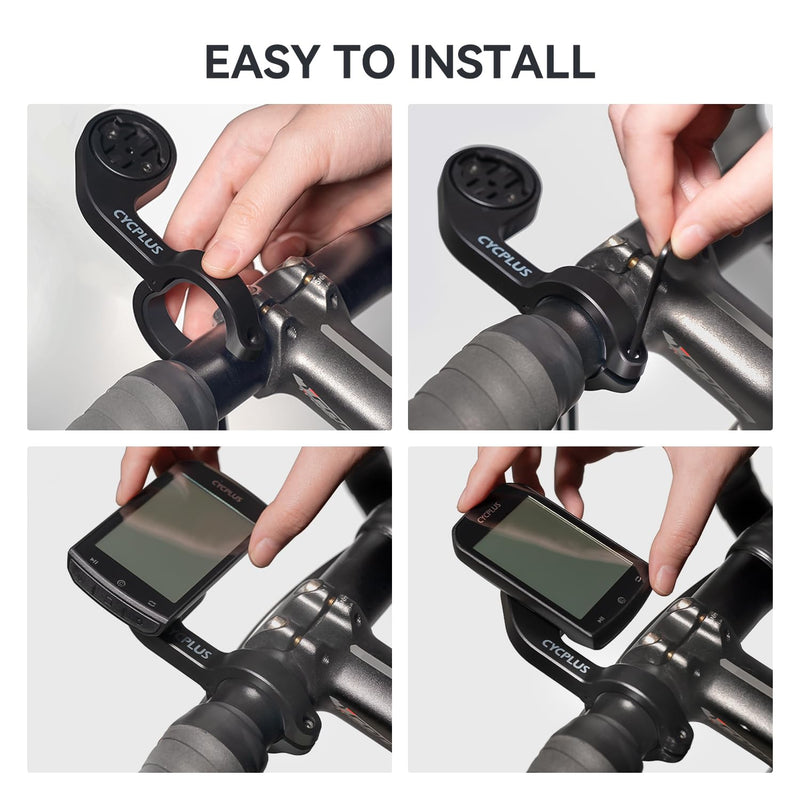 CYCPLUS Cycling Out Front Bike Mount Designed for All Cycling Computer, Garmin Edge 520 530 820 830 1000 GPS and Other Normal Models Z1 Left Handle