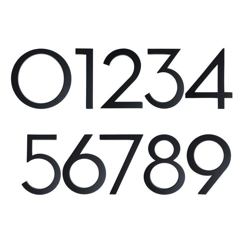 HASWARE Floating House Number 6 inch Stylish Door Numbers Alphabet Plaque Street Home Address Numerals (Black, 2) Large 2 Black