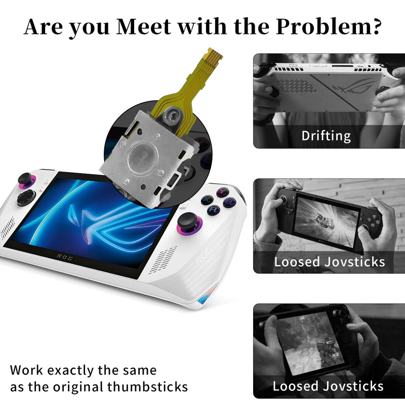 Eaglewireless 2 Pack Joystick Replacement for ROG Ally,GPD WIN3 Win4 Handheld and Pico 2 Pico 3 VR Controller Analog Stick Transducer Drift Repair Kit Accessories+Tools