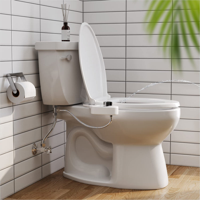 Squatty Potty Refresh-it Dual Stream Fresh Water Bidet Toilet Seat Attachment Non Electric 17 x 4.5 x 9.8 inches