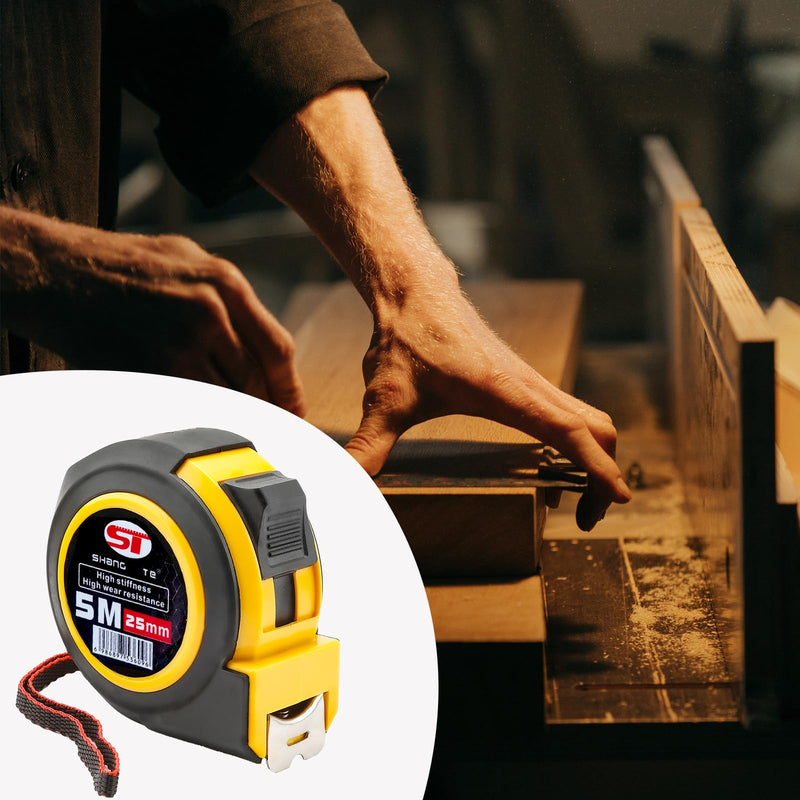 6 Pack Steel Measuring Tape, Tape Measure 16 ft, Measuring Tape Retractable, 16-Foot Basics Self-Locking Measurement Tape, Self Lock Auto Lock Tape Rule Imperial/Metric Tape Measure for Body 6 Pack