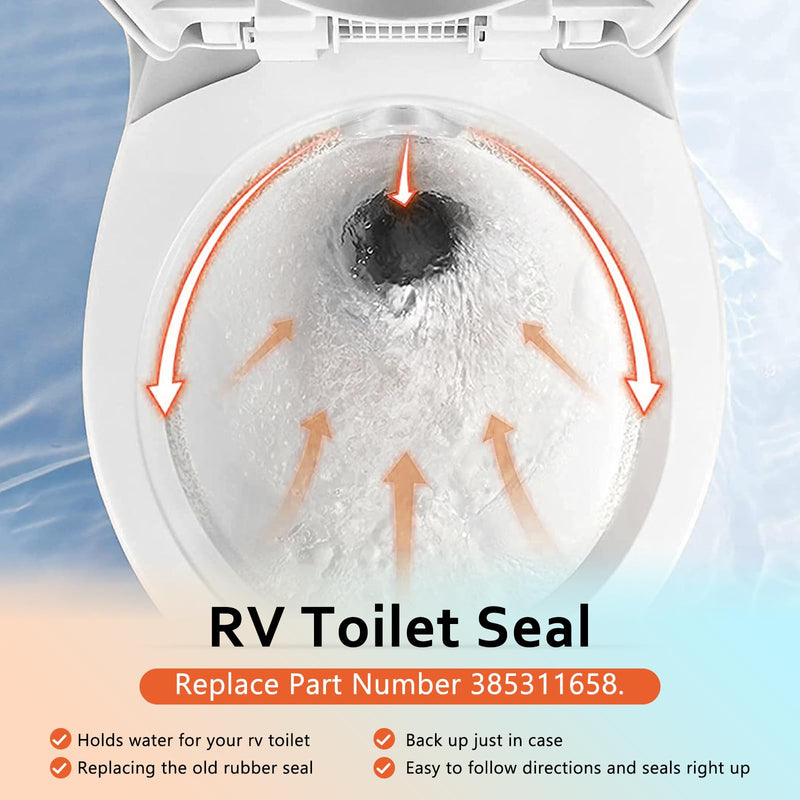 RV Toilet Seal Kit Replacement 385311658 RV Toilet Flush Seal for Dometics 300 310 320 Toilet Parts Solve The Leakage Problem, 2 Pack Ball Seal 2pcs