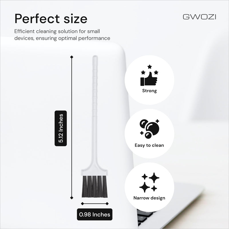 Keyboard Brush - Plastic Small Cleaning Brush for Juicer, Coffee Machine, Set of 2 - Computer & Laptop Anti Static Brush - Narrow Keyboard Brush Cleaner for Window Track, Office, Home