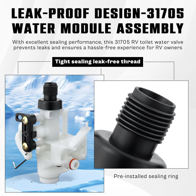 31653 31705 31688 31835 31687 RV Toilet Valve fit for Thetford RV Toilet Parts-Leak&Freeze-Resistant fit for Thetford Aqua-Magic V 31676 31675 31667 31658 31668 31650 31680 31671 31649 prime&swift