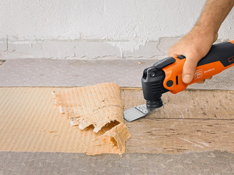 Fein Rigid Scraper Blade for MultiMaster Tools - Efficient Removal of Paint, Tile Adhesive Residue, Carpet and Underseal, Long Version, Starlock Plus Mount - 63903234210