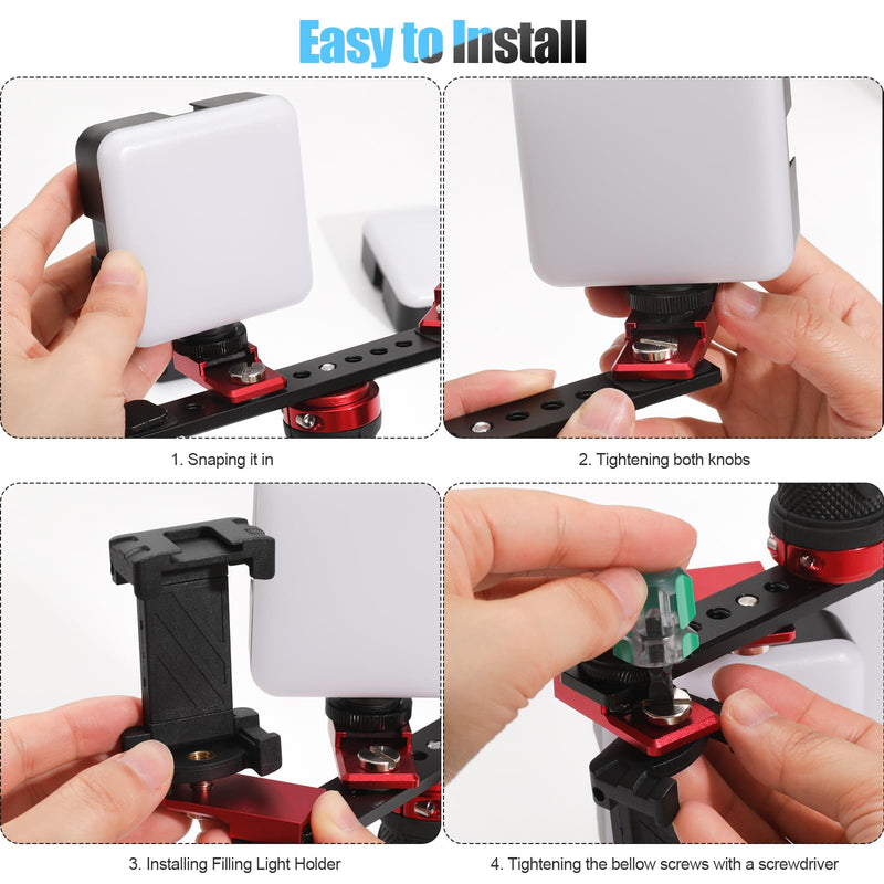 ANNWAH Dental Photography Aid, Oral Cell Phone Camera Fill Light Brightness Led Video Light Studio Lighting Kit for Home, Clinic, Hospital