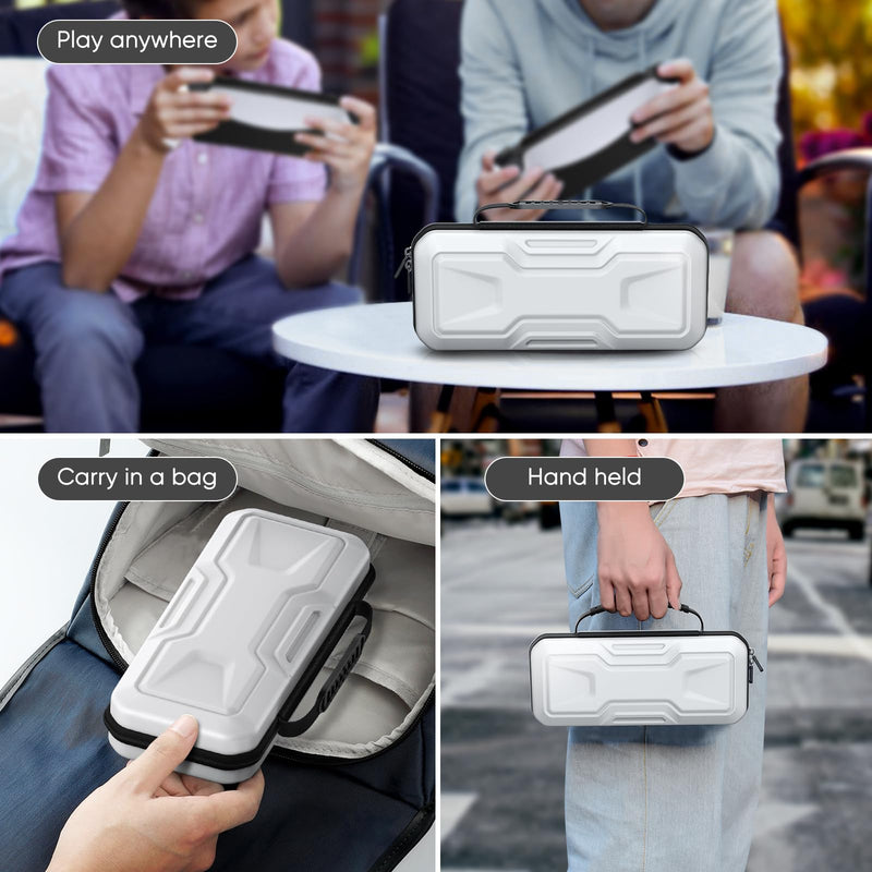 Klipdasse Carrying Case for PlayStation Portal Remote Player, Protective EVA Hard Shell Portable Carry Handbag Full Protective Case for PlayStation Portal Accessories（white White
