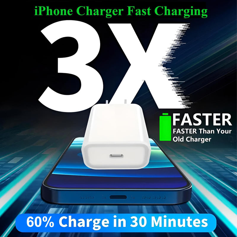 2Pack Fast Charger iPhone [Apple MFi Certified],10FT iPhone Charger Fast Charging USB C to Lightning Cable with 2Pack PD USB C ChargerBlock 10ft i Phone Charger Cord for i Phone 14/13/12/11/X/XS Max/8 10FT(C-L 2 Pack)