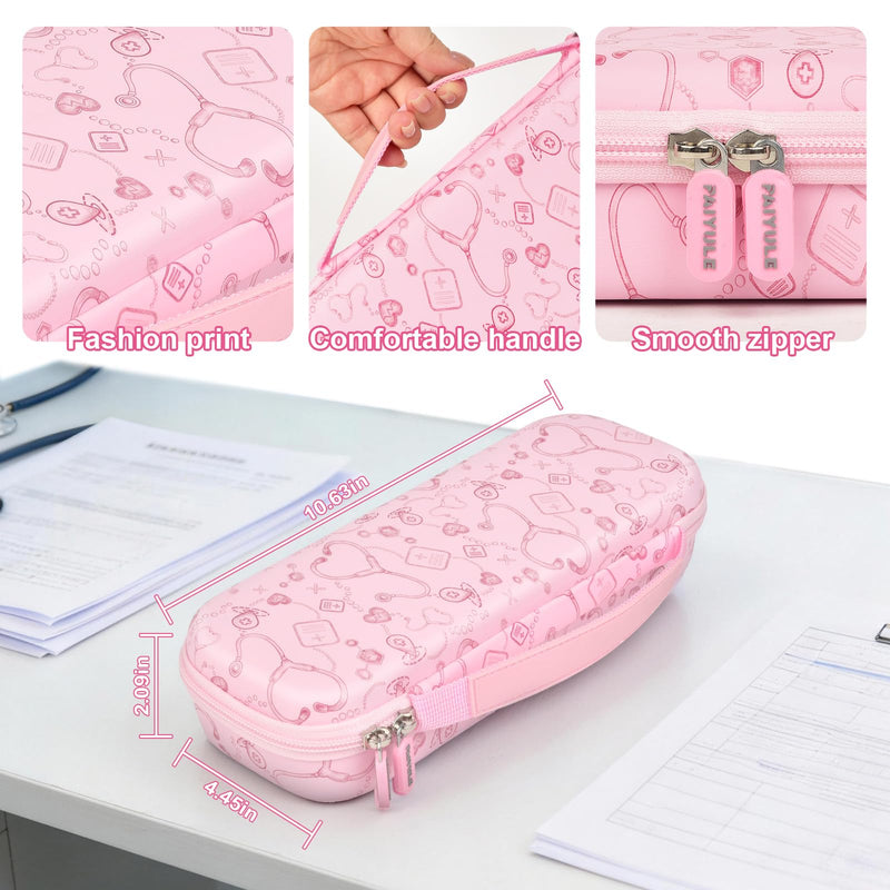 PAIYULE Stethoscope Case for 3M Littmann Classic III Monitoring/Lightweight II S.E/MDF Acoustica/Cardiology IV Diagnostic Stethoscopes, with Storage Divider for Doctor Nurse Accessories-Pink(Box Only) Pink