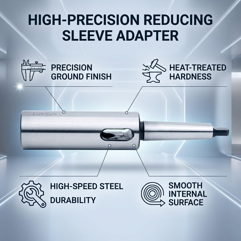 MT2 to MT3 Taper Drill Sleeve Adapter, Mk2 Mk3 Adapter Fast Steel Reducing Adapter for Lathe Milling MT2 to MT3 for Tapered Shank Drill Bit with Shank