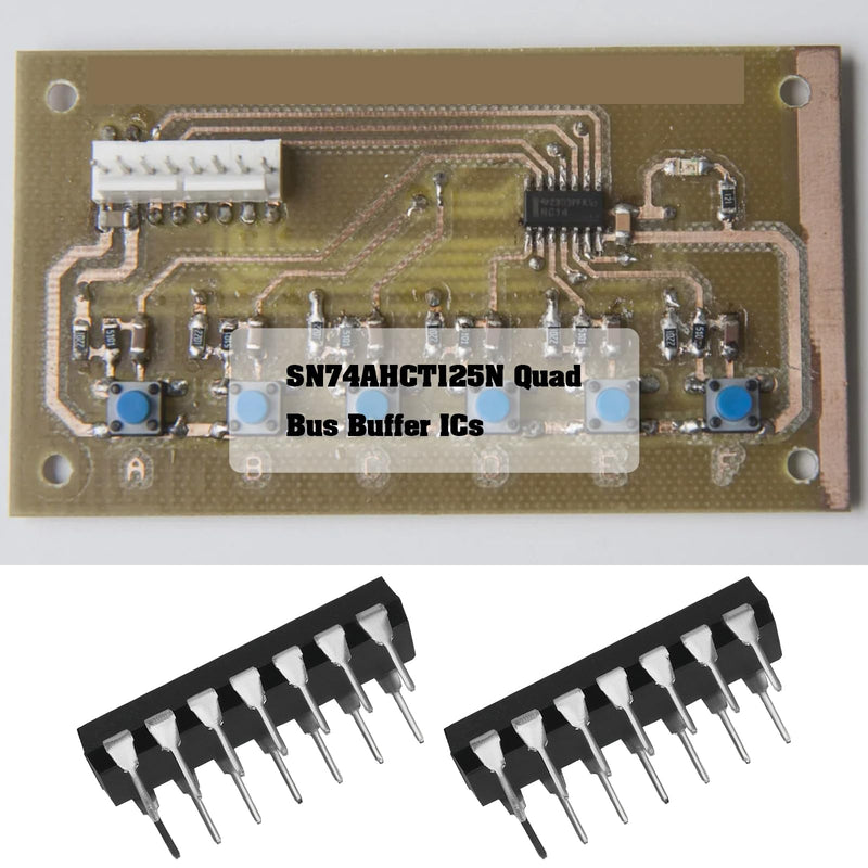 5 Sets SN74AHCT125N Quad Bus Buffer Three State Outputs Chips with Sockets for Digital Circuits Buffering