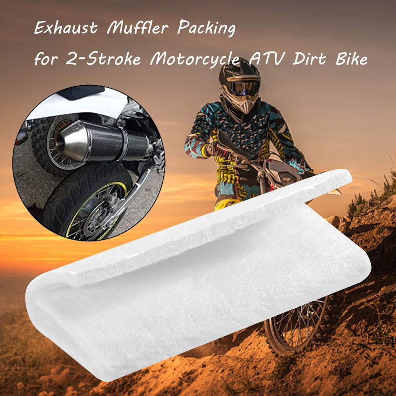 Muffler Mat Fiberglass Exhaust Muffler Packing for 2-Stroke Motorcycle ATV Dirt Bike for Exhaust Pipe Wrap Silencer