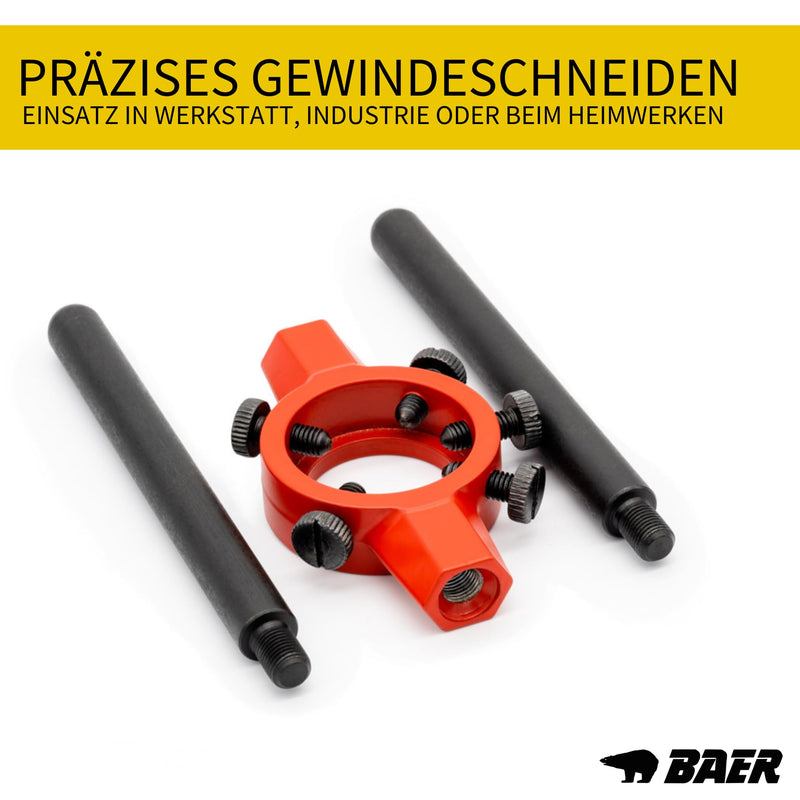 BAER Die Holder 25 x 9 mm Pro, M 7-9, BSW 5/16 - DIN 225 - Holder for Dies - Thread Die Holder - Male Thread Cutting 25 x 9mm, M 7-9, BSW 5/16